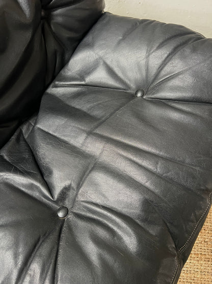 INGMAR RELLING BLACK LEATHER CHAIR