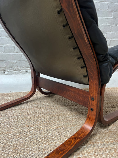 INGMAR RELLING BLACK LEATHER CHAIR