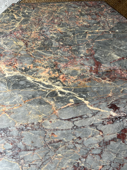 70S OCTAGONAL MARBLE COFFEE TABLE