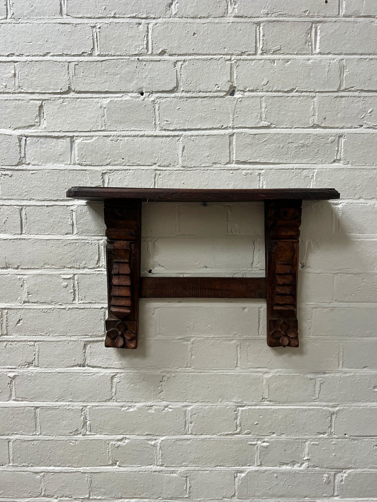 VINTAGE CARVED WALL SHELF