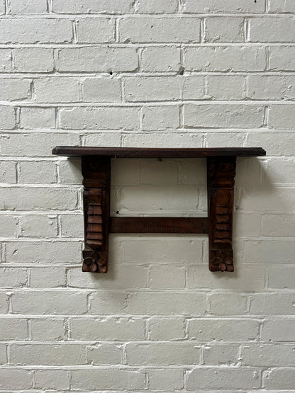 VINTAGE CARVED WALL SHELF