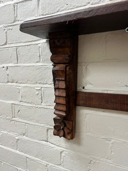 VINTAGE CARVED WALL SHELF