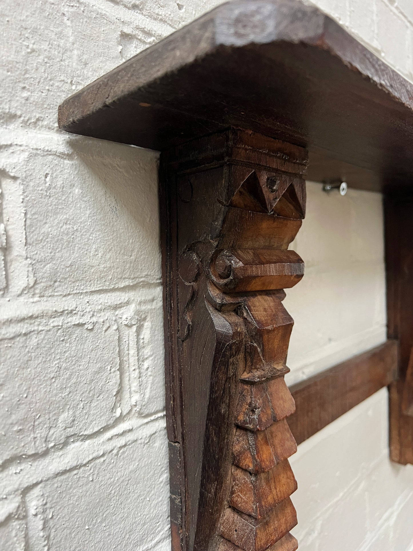 VINTAGE CARVED WALL SHELF