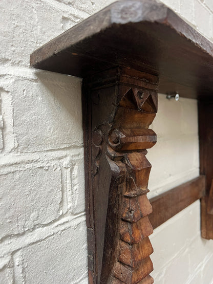 VINTAGE CARVED WALL SHELF