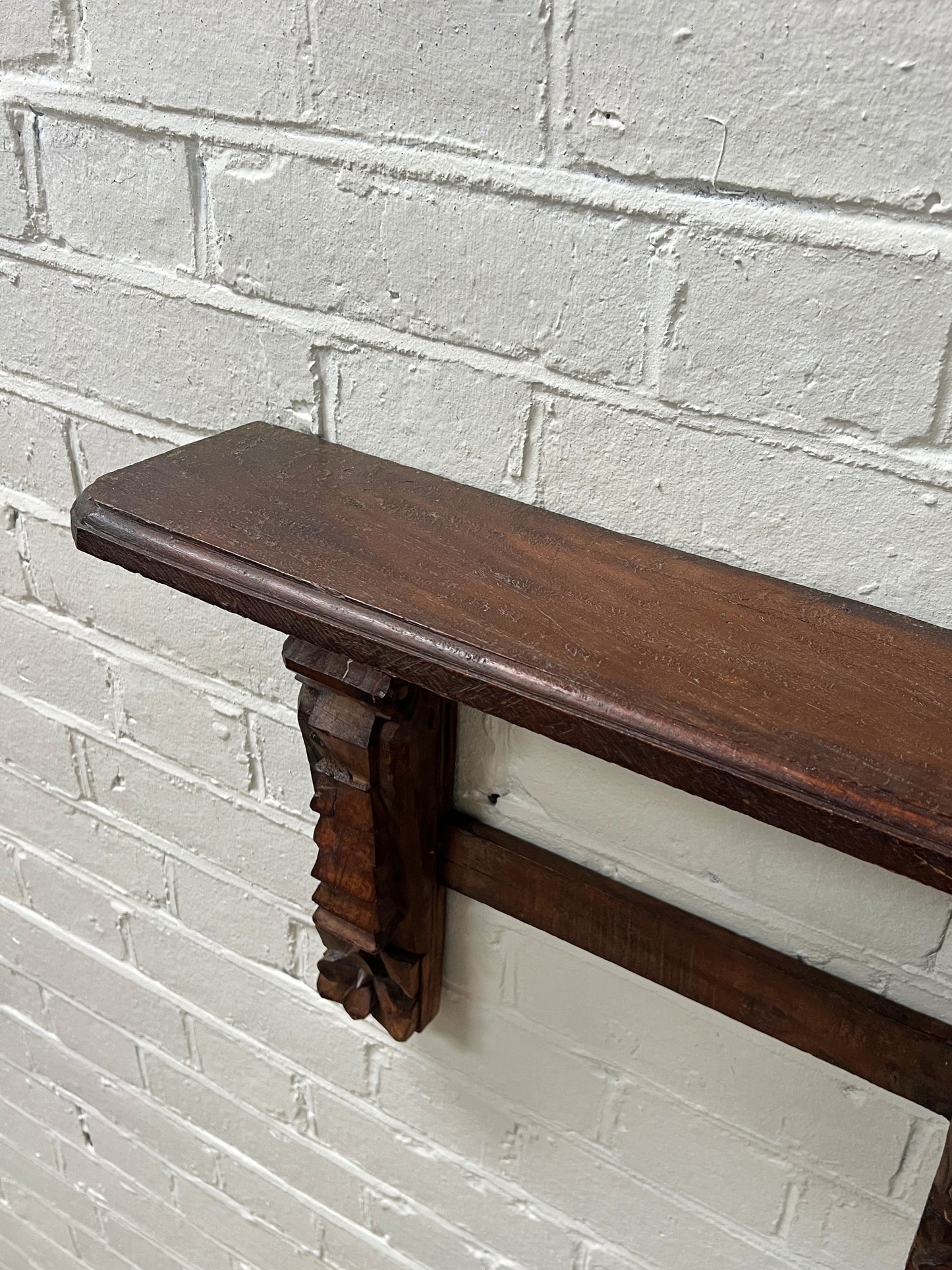 VINTAGE CARVED WALL SHELF