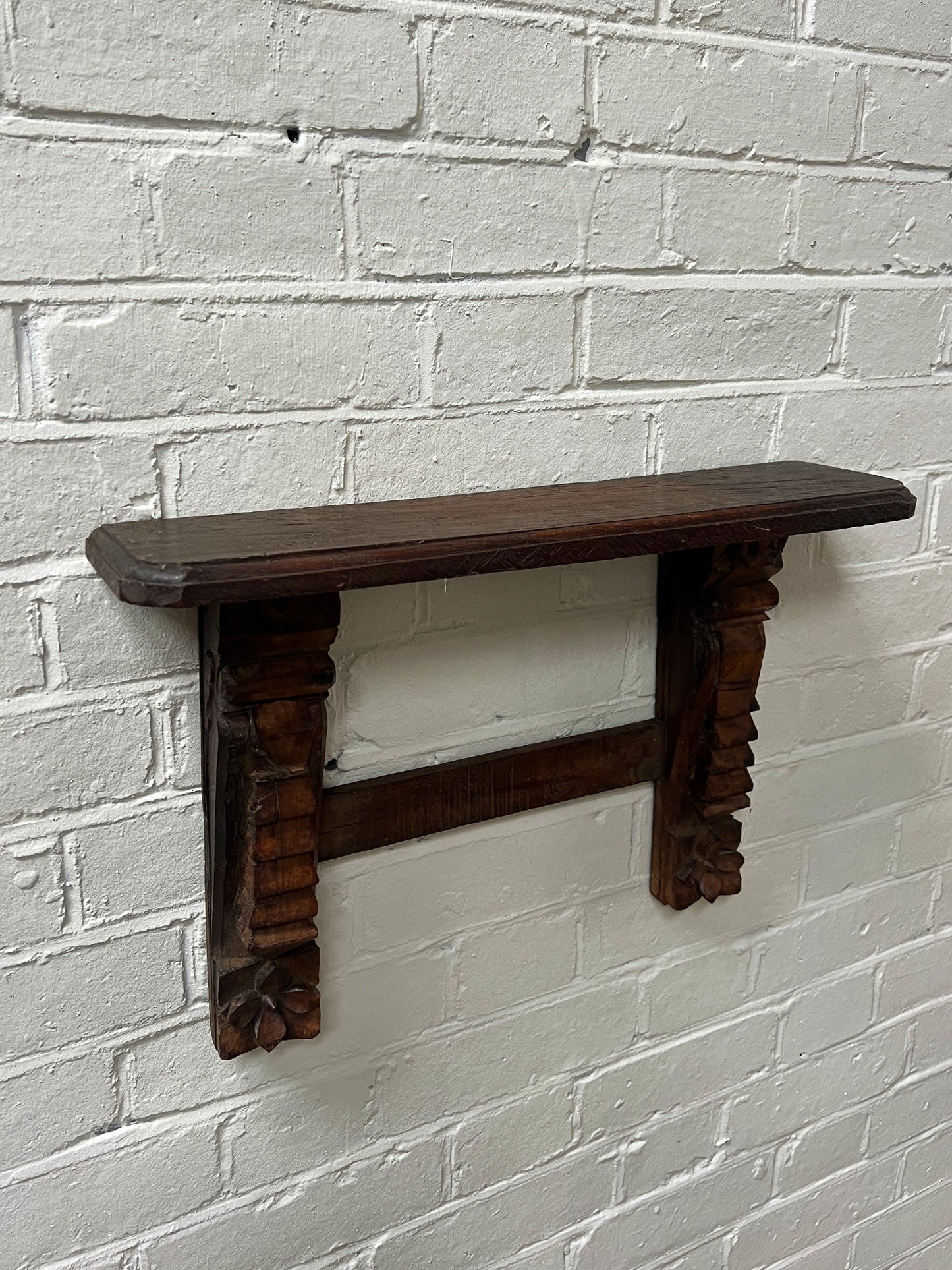 VINTAGE CARVED WALL SHELF