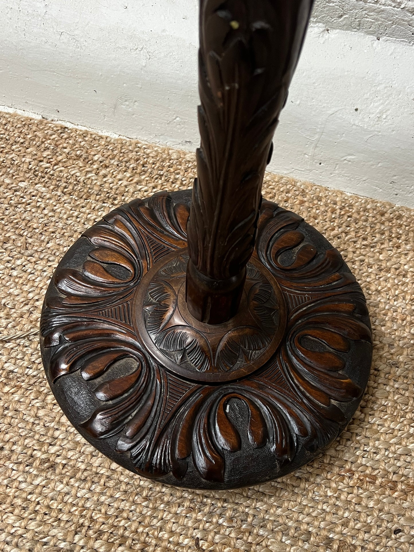 TALL CARVED FLOOR LAMP
