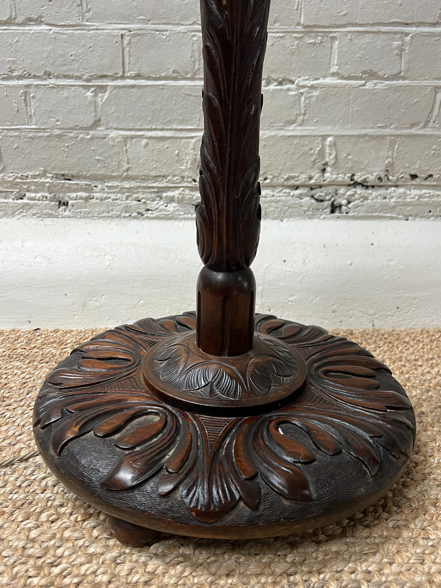 TALL CARVED FLOOR LAMP