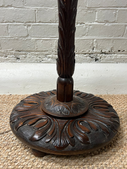TALL CARVED FLOOR LAMP