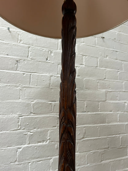 TALL CARVED FLOOR LAMP