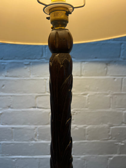 TALL CARVED FLOOR LAMP