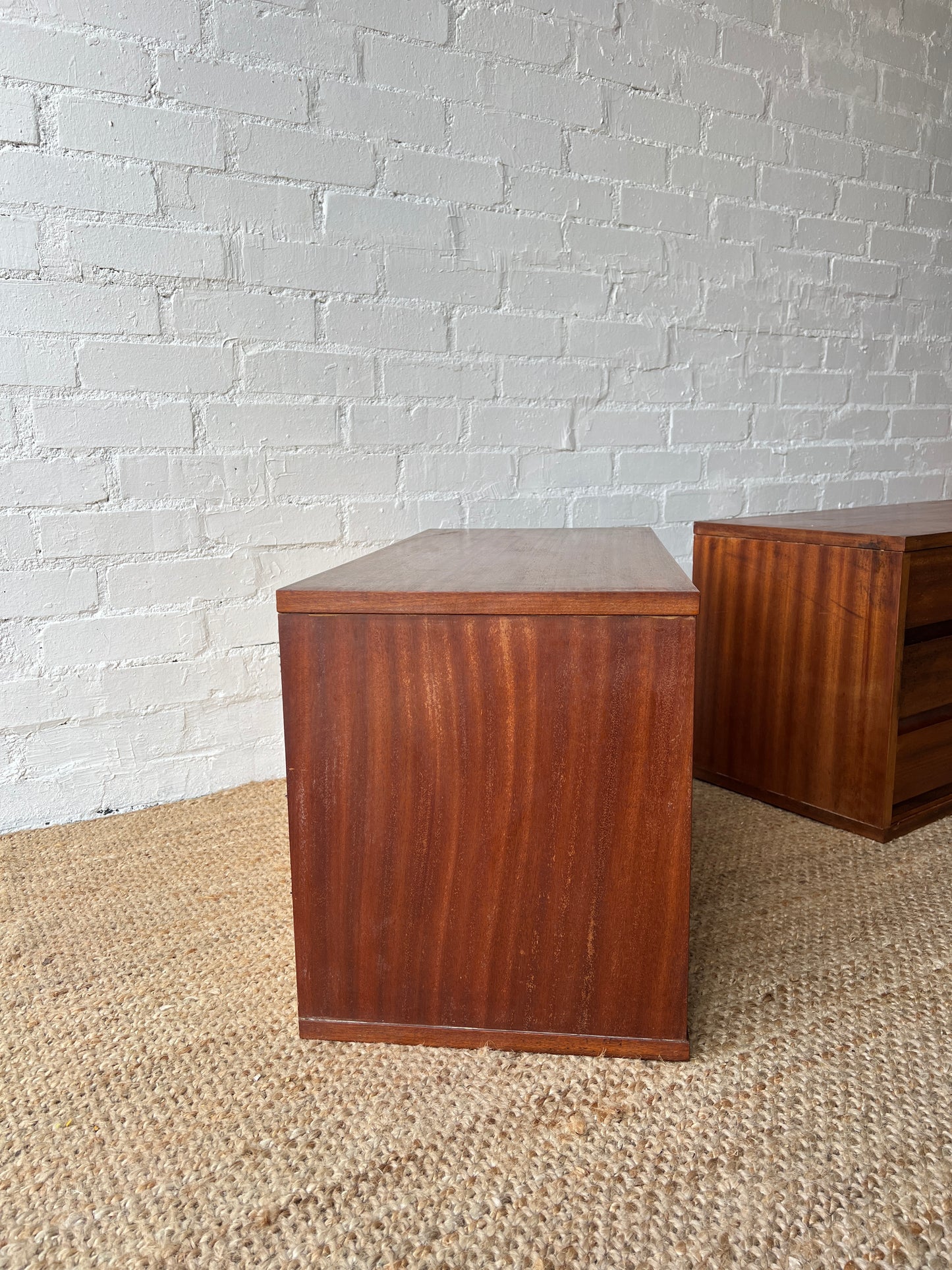 PAIR OF WIDE BEDSIDE TABLES / CHEST