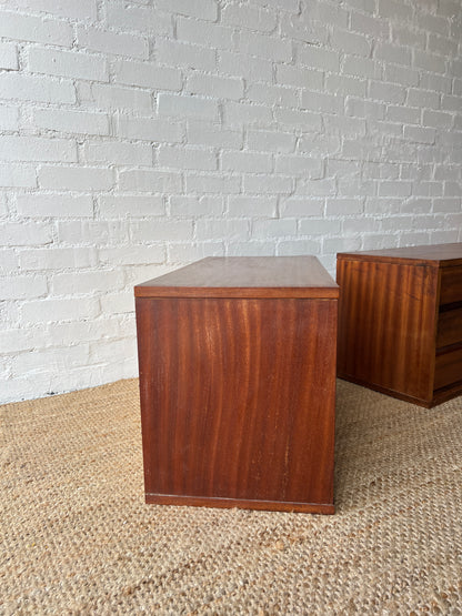 PAIR OF WIDE BEDSIDE TABLES / CHEST