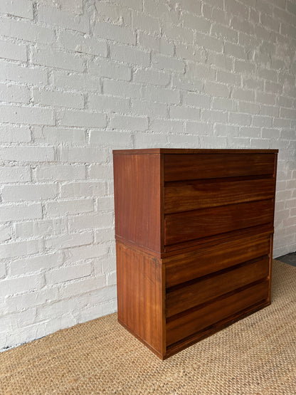 PAIR OF WIDE BEDSIDE TABLES / CHEST
