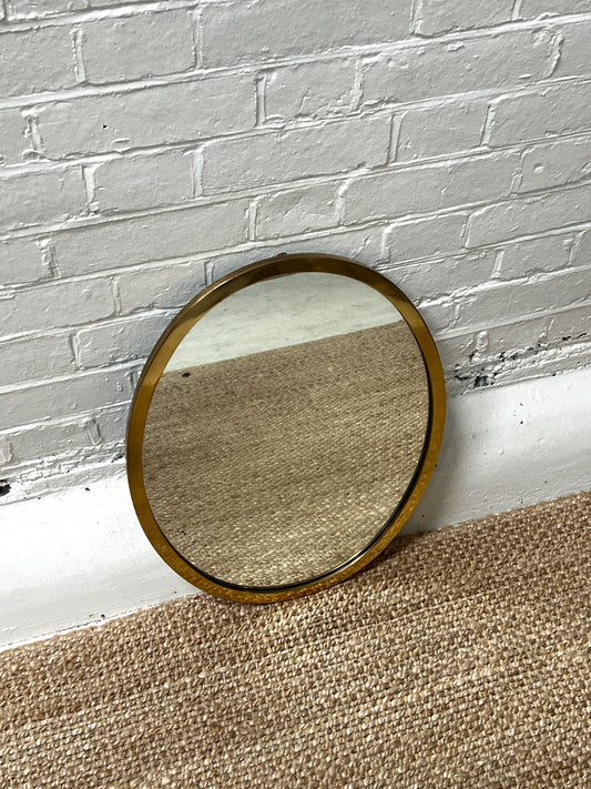 BRASS OVAL MIRROR