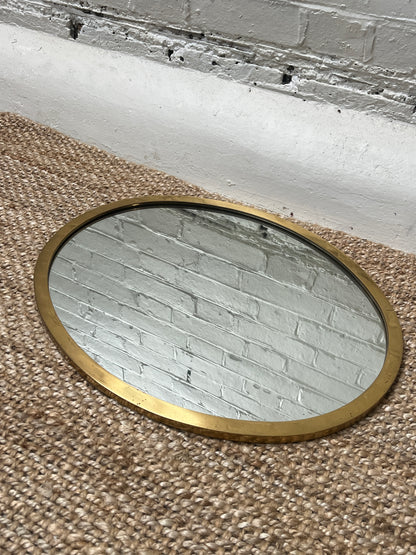 BRASS OVAL MIRROR
