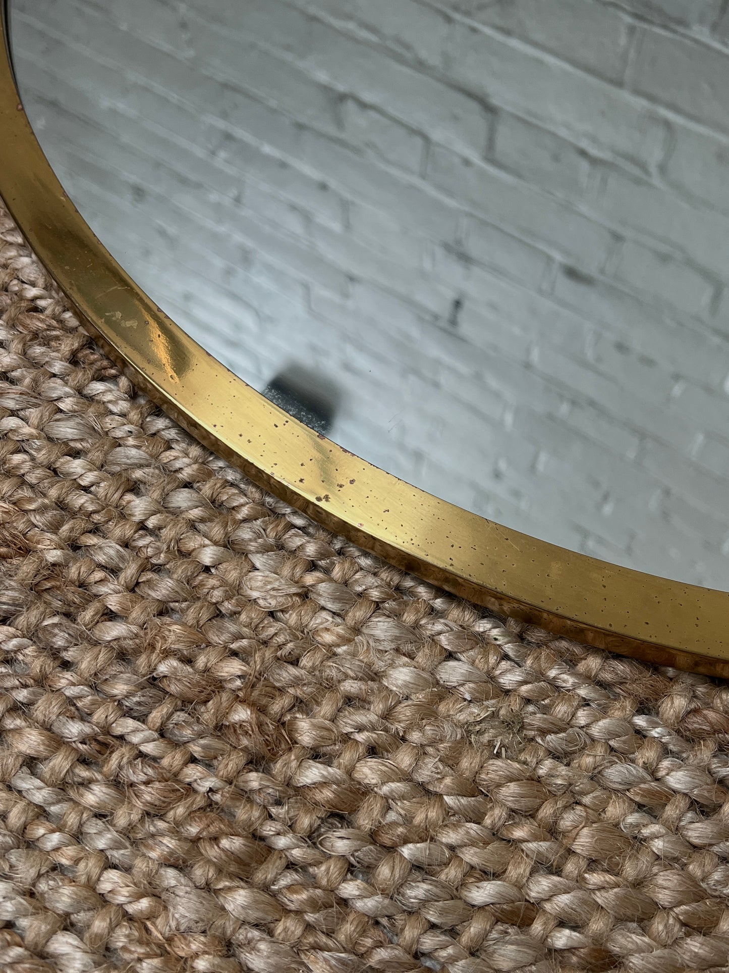 BRASS OVAL MIRROR