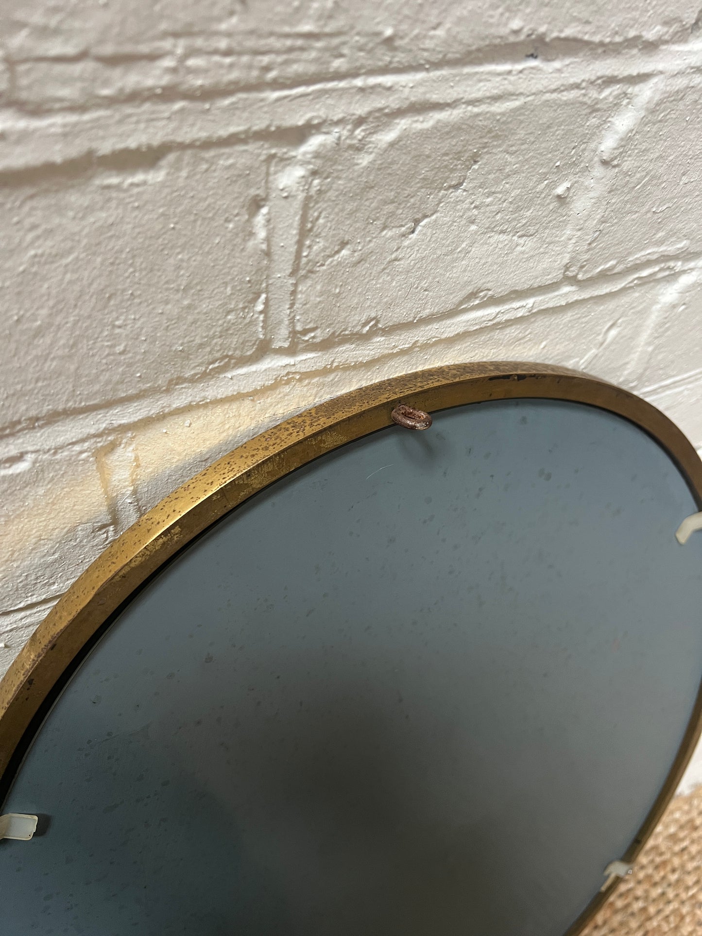 BRASS OVAL MIRROR