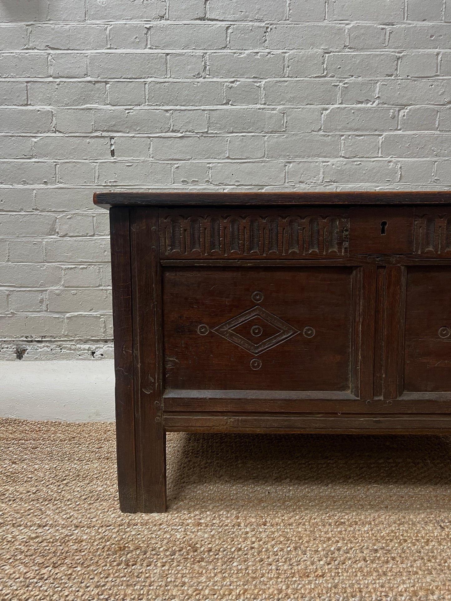 ANTIQUE CARVED COFFER