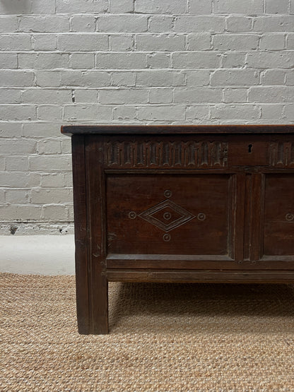 ANTIQUE CARVED COFFER