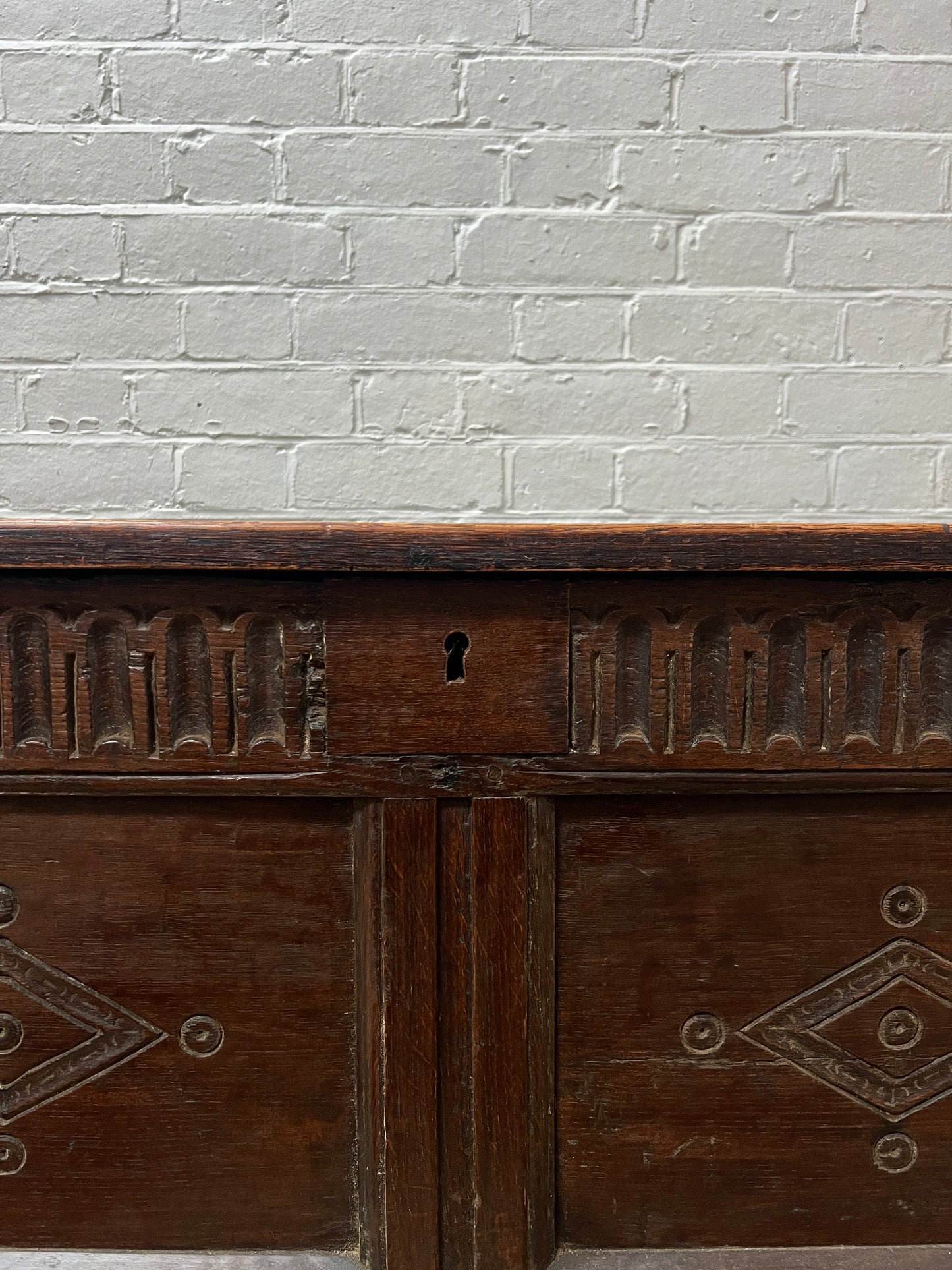 ANTIQUE CARVED COFFER
