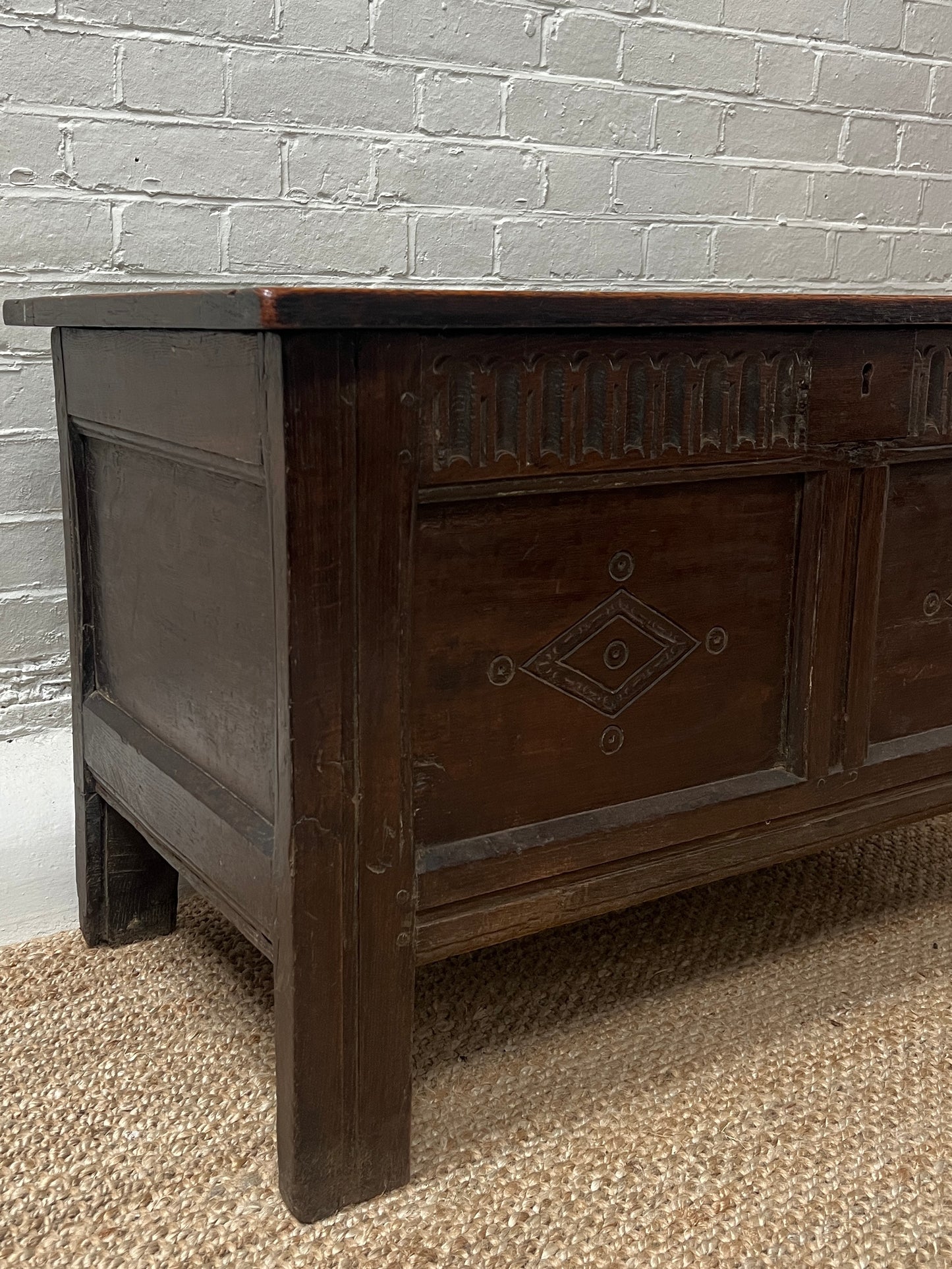 ANTIQUE CARVED COFFER