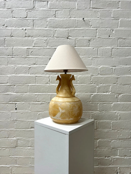 ARTS & CRAFTS SOAPSTONE TABLE LAMP