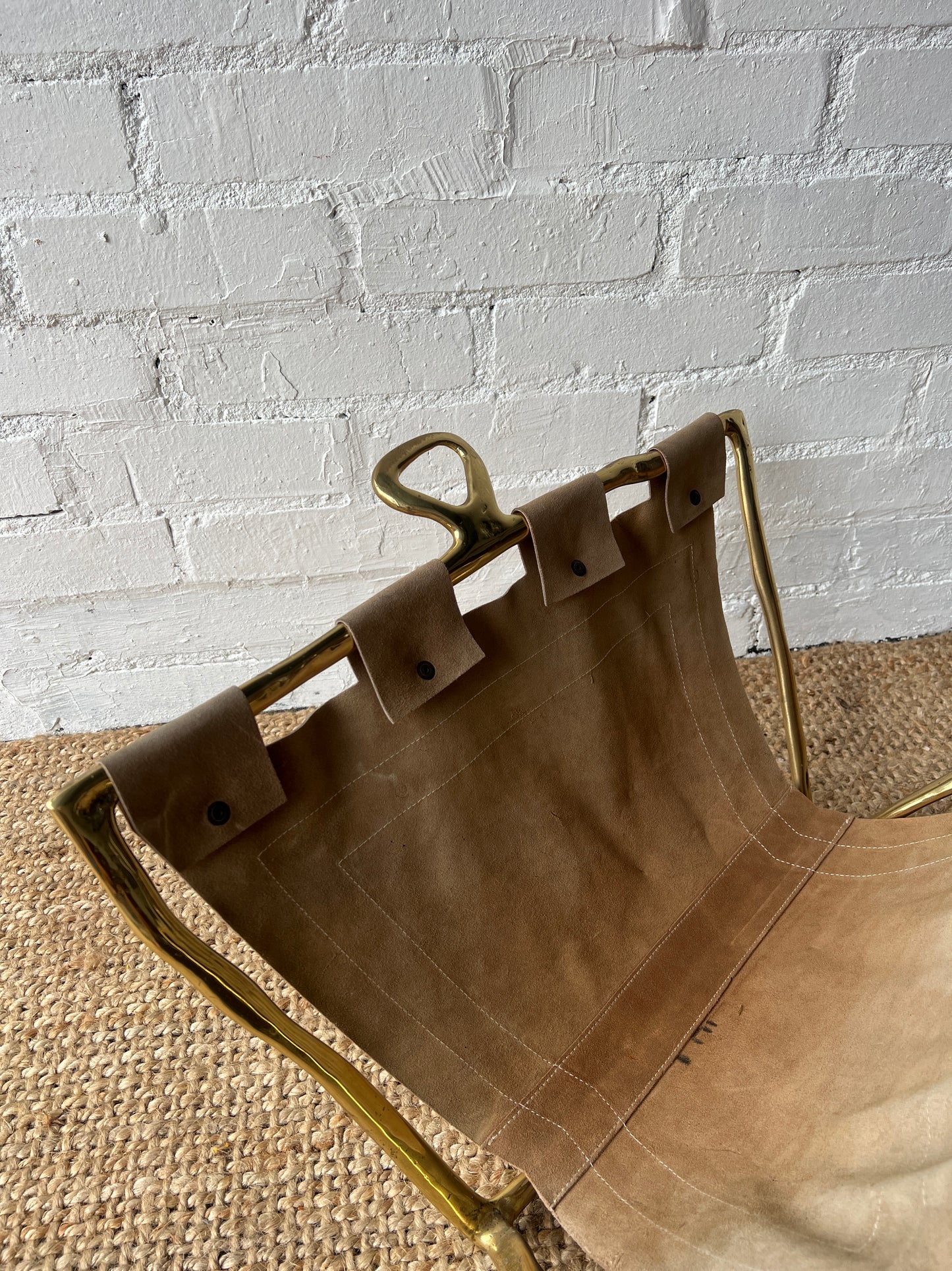 RARE 80S BRONZE MAGAZINE RACK