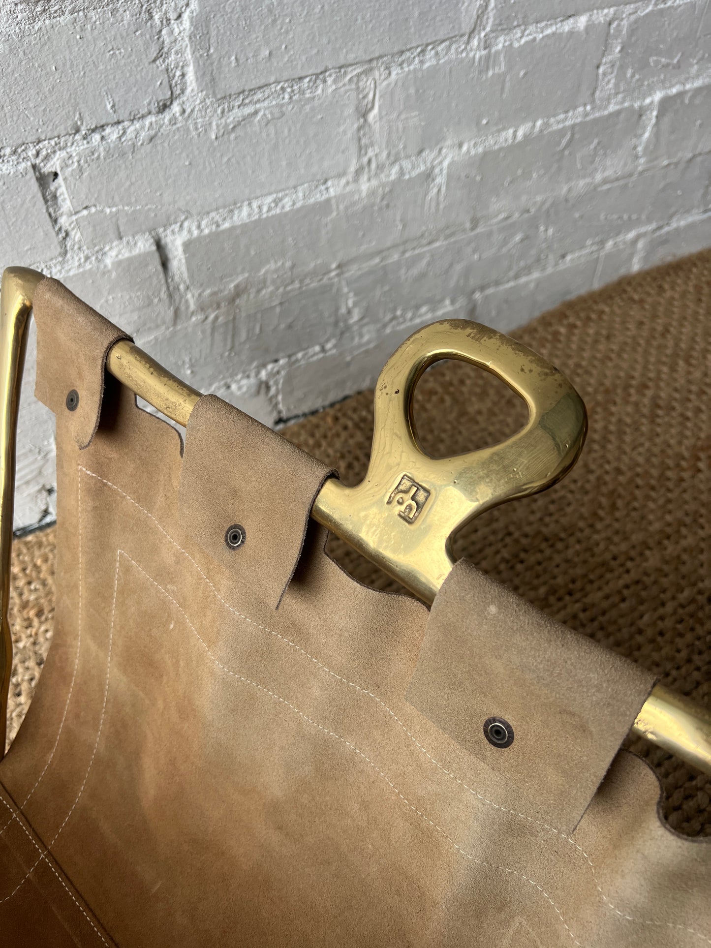 RARE 80S BRONZE MAGAZINE RACK