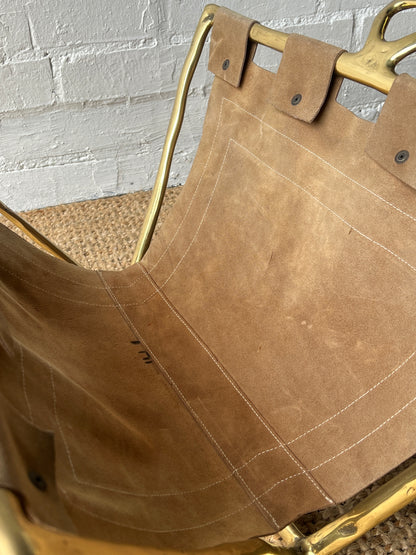 RARE 80S BRONZE MAGAZINE RACK