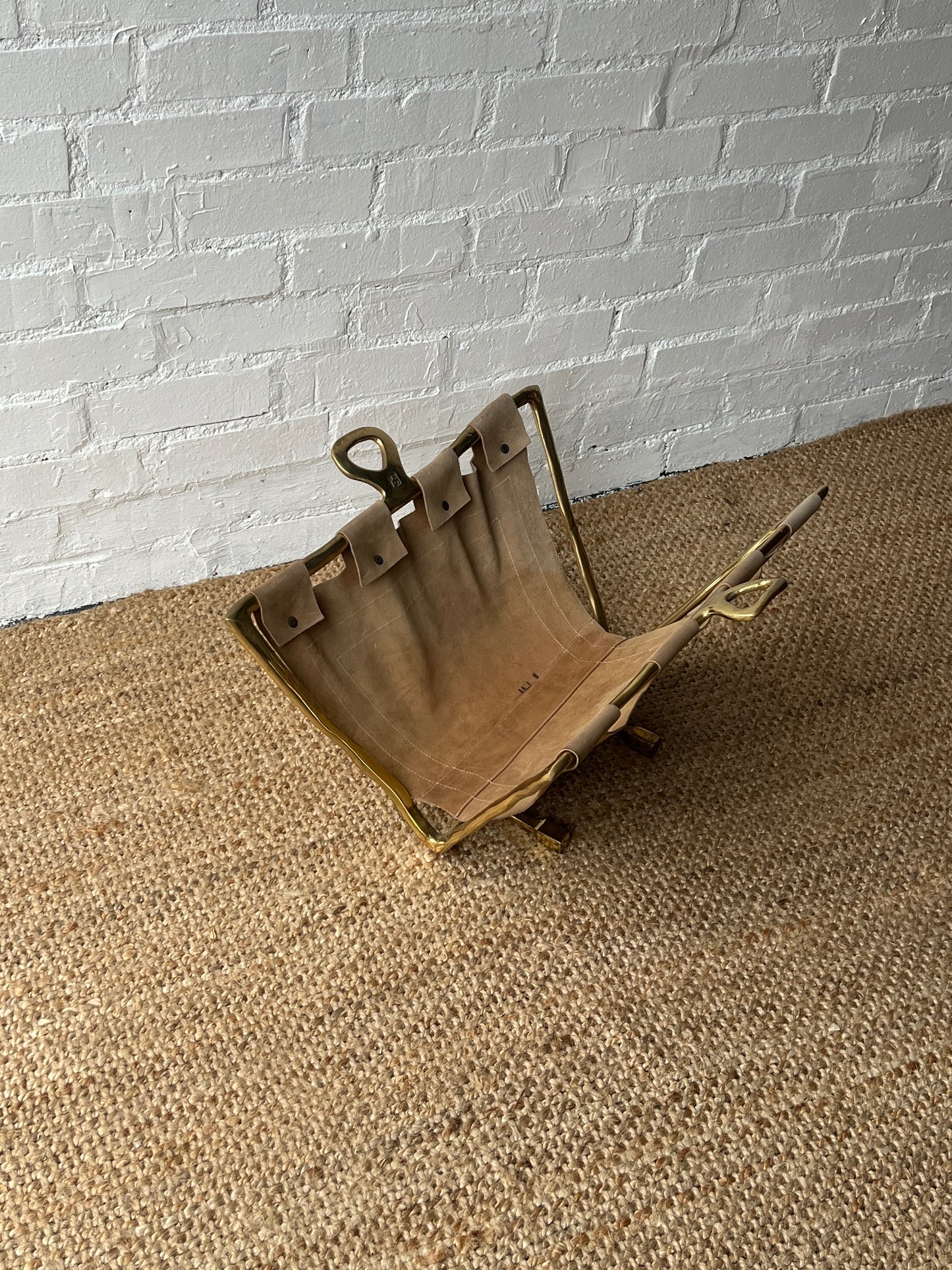 RARE 80S BRONZE MAGAZINE RACK