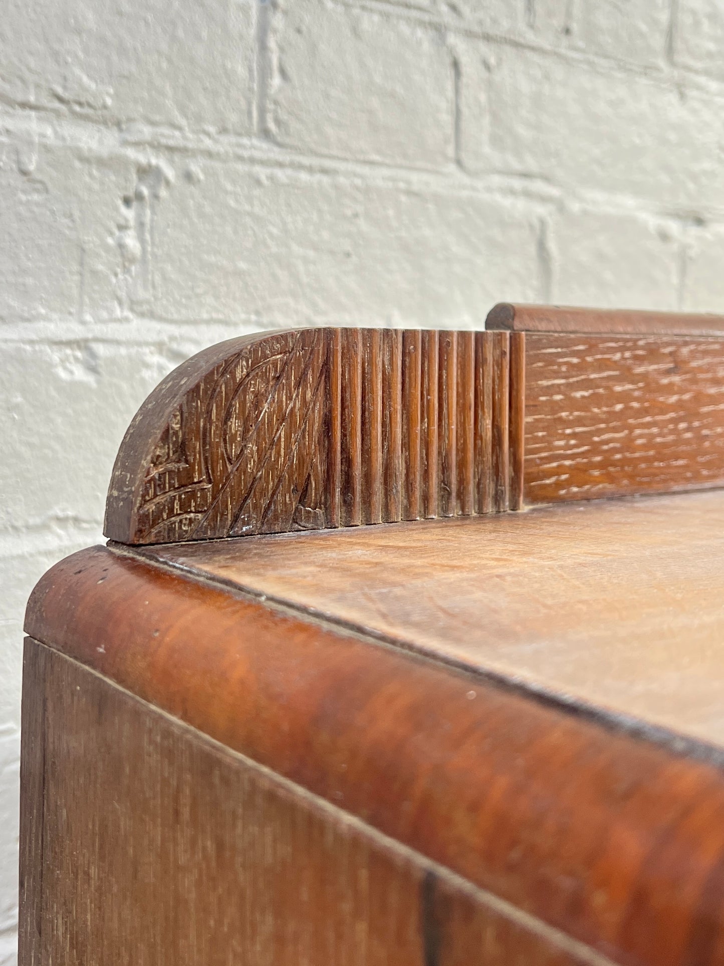 ART DECO LIMED OAK CABINET