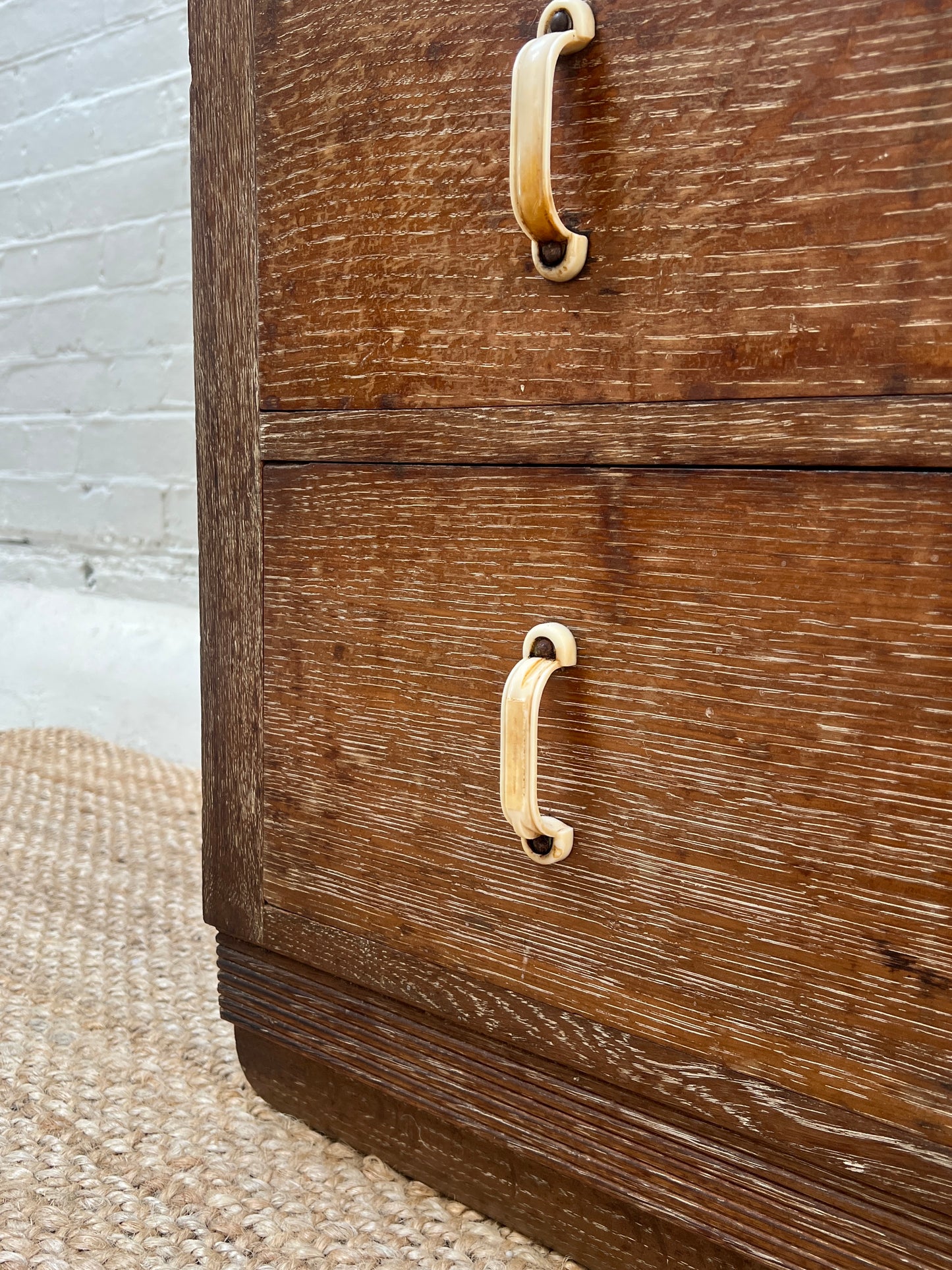 ART DECO LIMED OAK CABINET