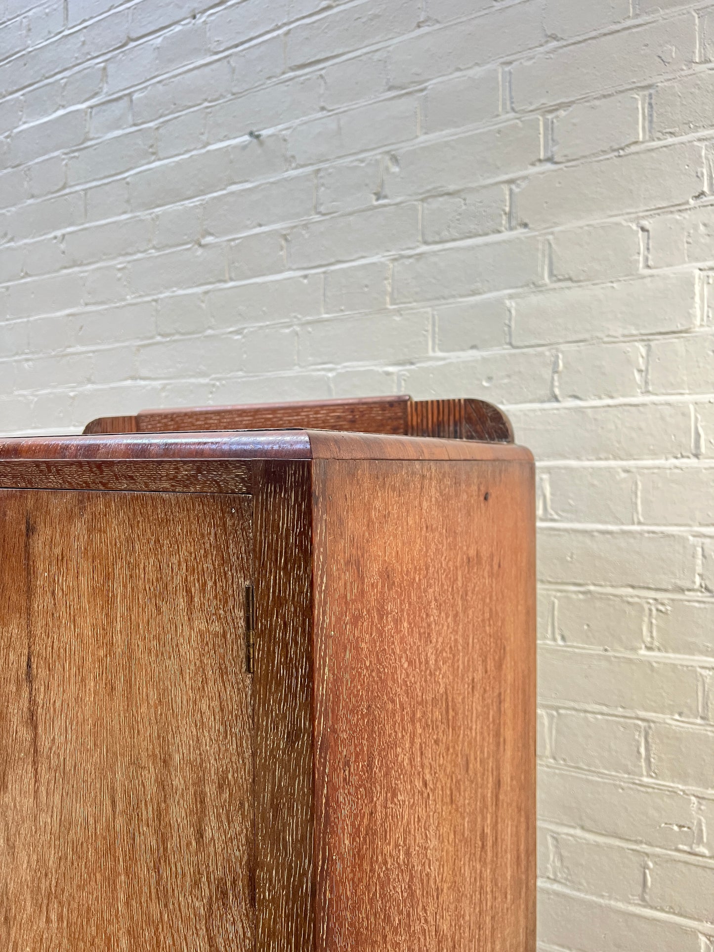 ART DECO LIMED OAK CABINET