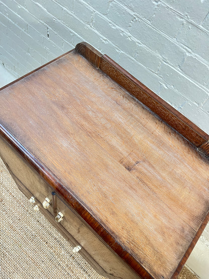 ART DECO LIMED OAK CABINET