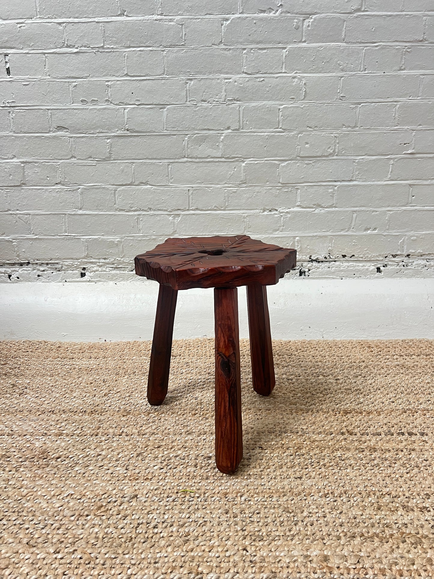 CARVED 'LEAF' STOOL