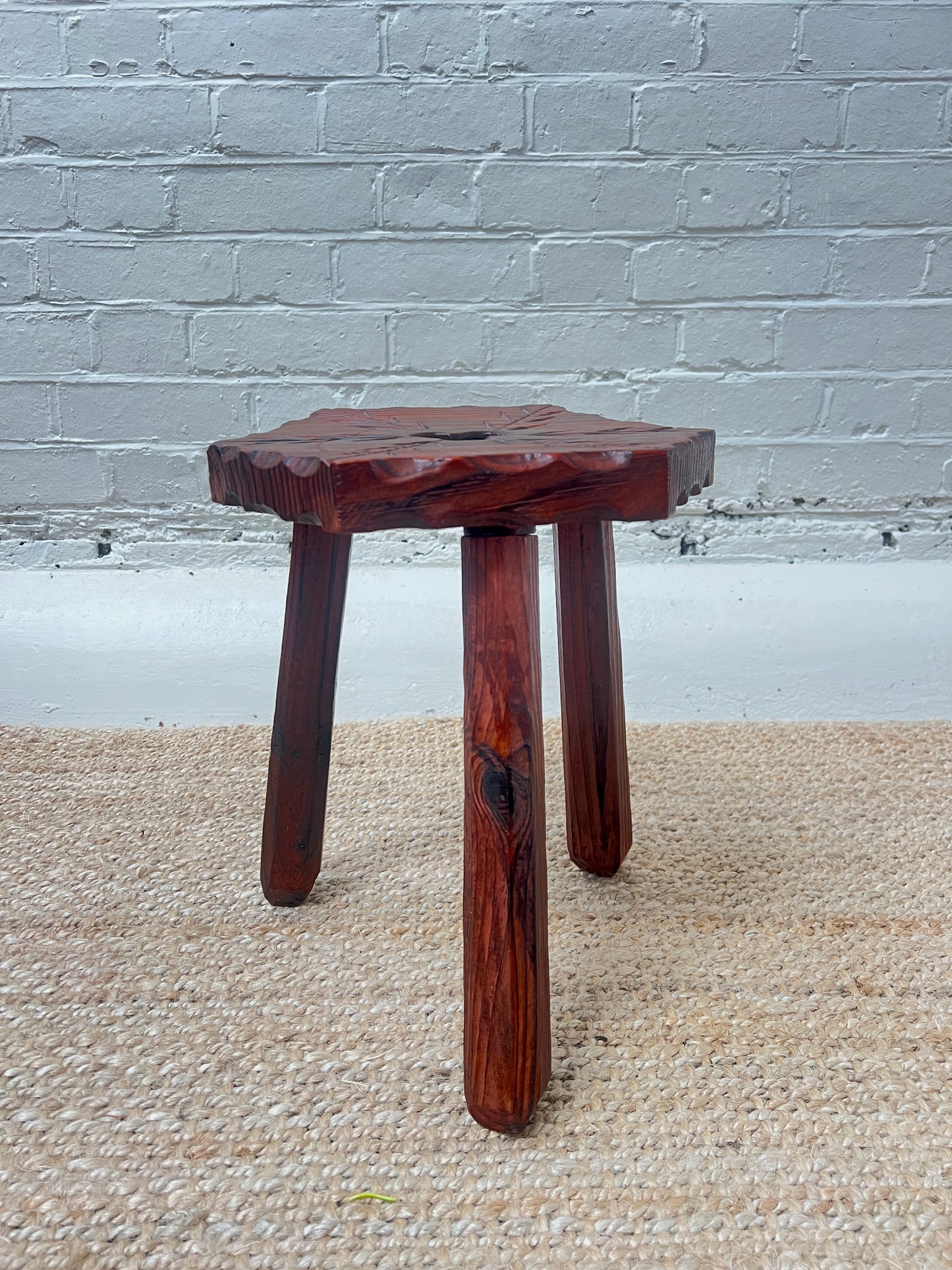 CARVED 'LEAF' STOOL