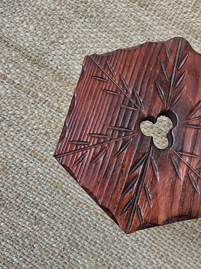 CARVED 'LEAF' STOOL