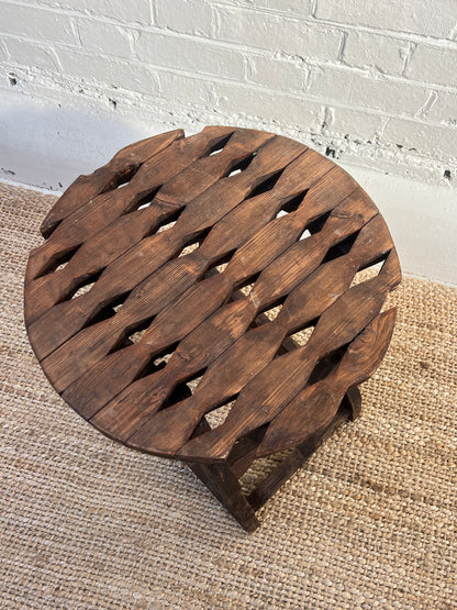 DIAMOND LARGE WOODEN STOOL