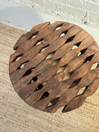 DIAMOND LARGE WOODEN STOOL