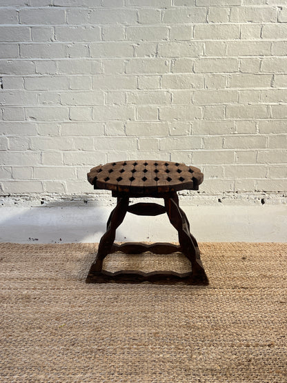 DIAMOND LARGE WOODEN STOOL