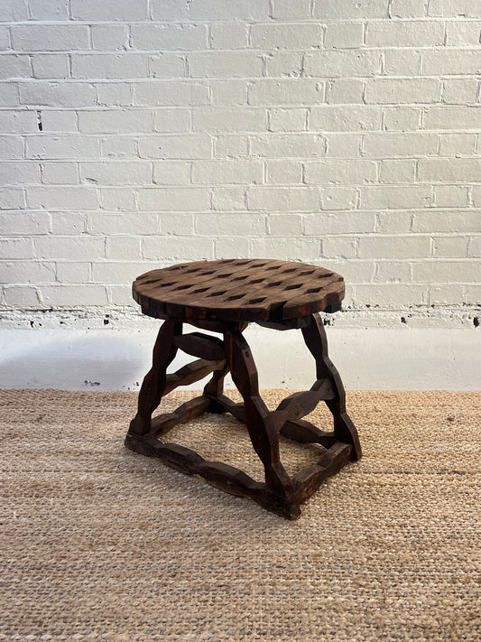 DIAMOND LARGE WOODEN STOOL