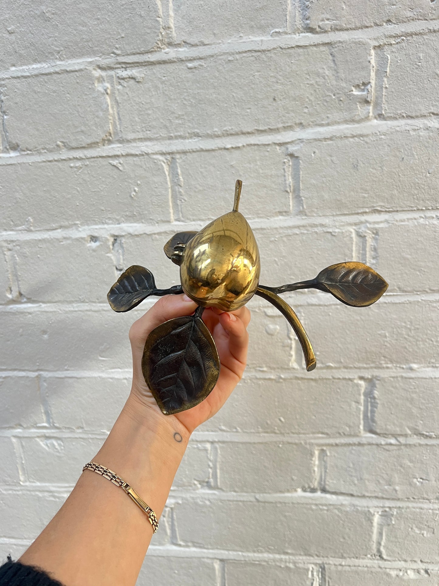 ART NOUVEAU SMALL BRASS PEAR