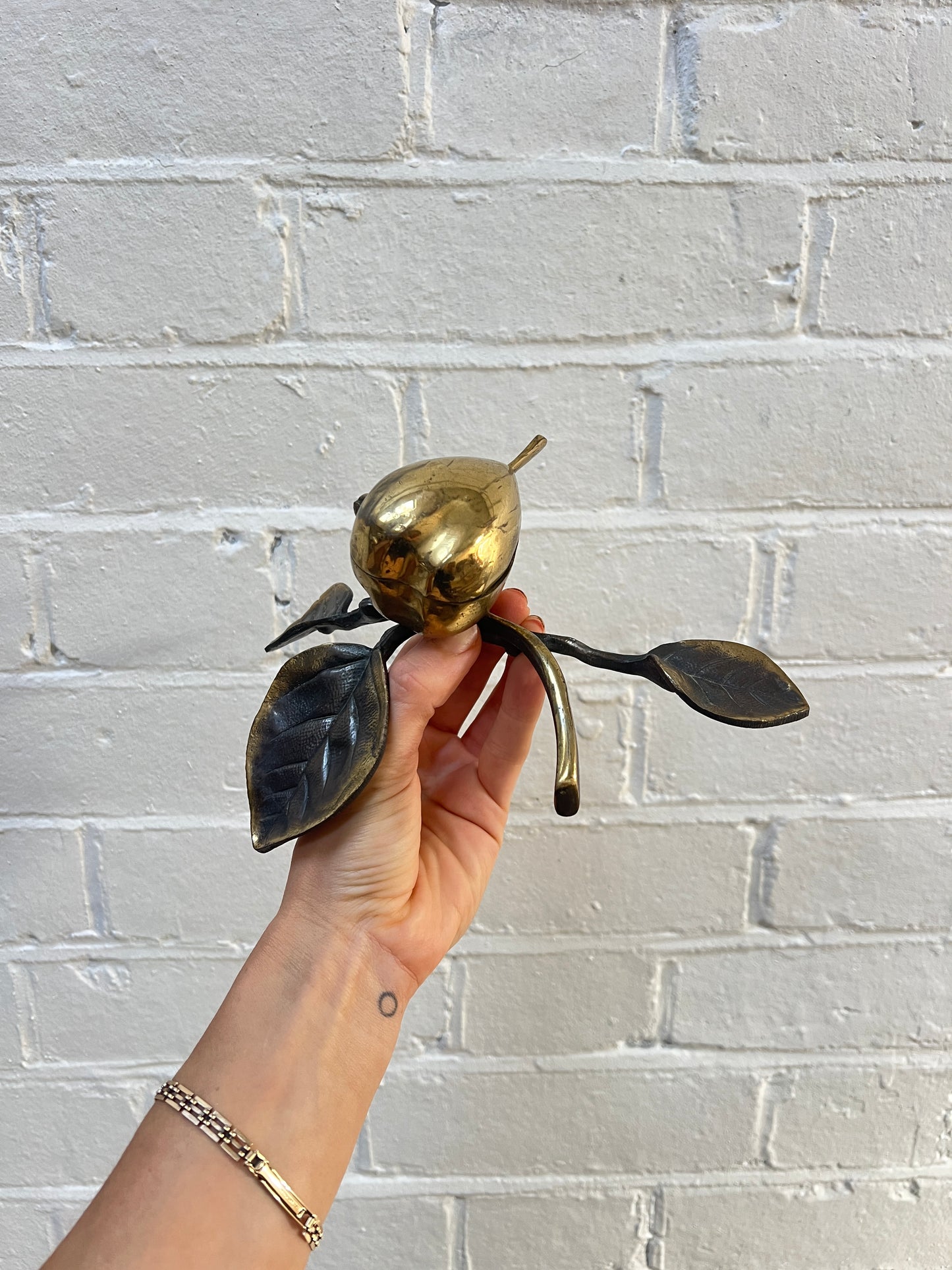 ART NOUVEAU SMALL BRASS PEAR