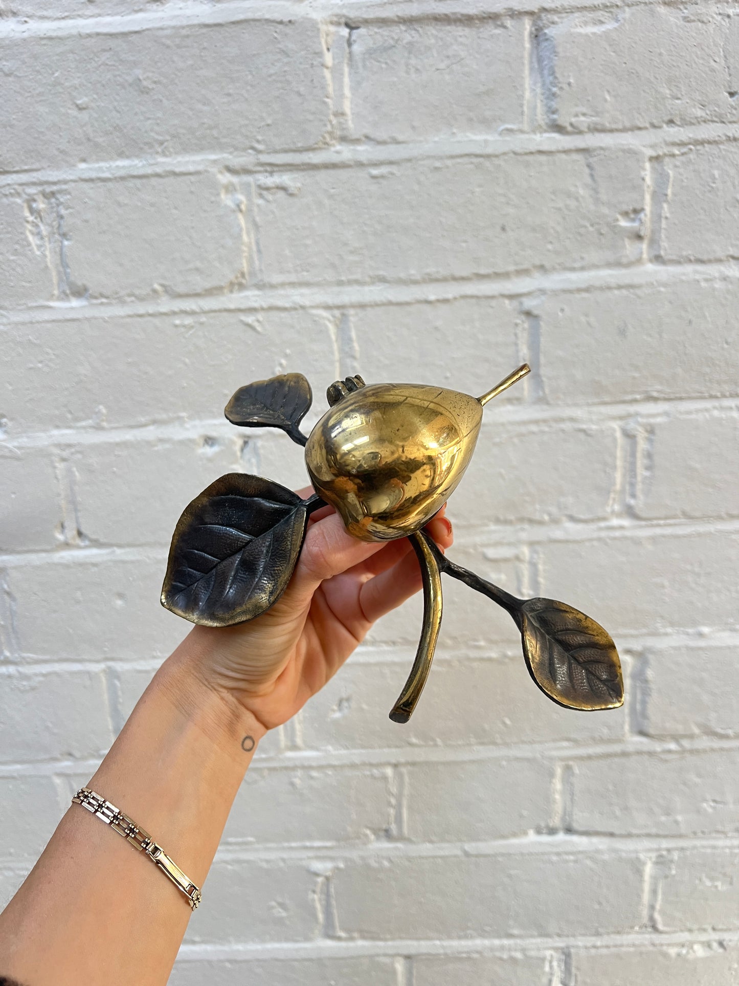 ART NOUVEAU SMALL BRASS PEAR
