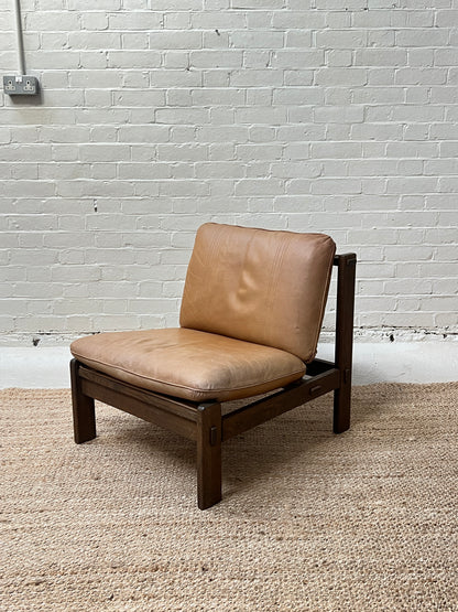 70S BRUTALIST LOUNGE CHAIR - HEAVY PATINA