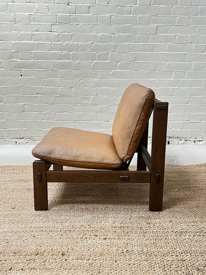 70S BRUTALIST LOUNGE CHAIR - HEAVY PATINA