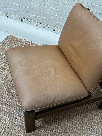 70S BRUTALIST LOUNGE CHAIR - HEAVY PATINA