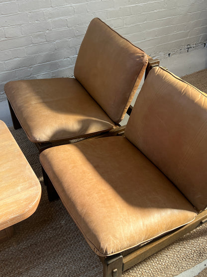 70S BRUTALIST LOUNGE CHAIRS