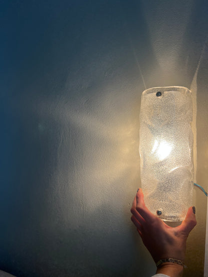 70S GLASS GERMAN WALL LIGHT